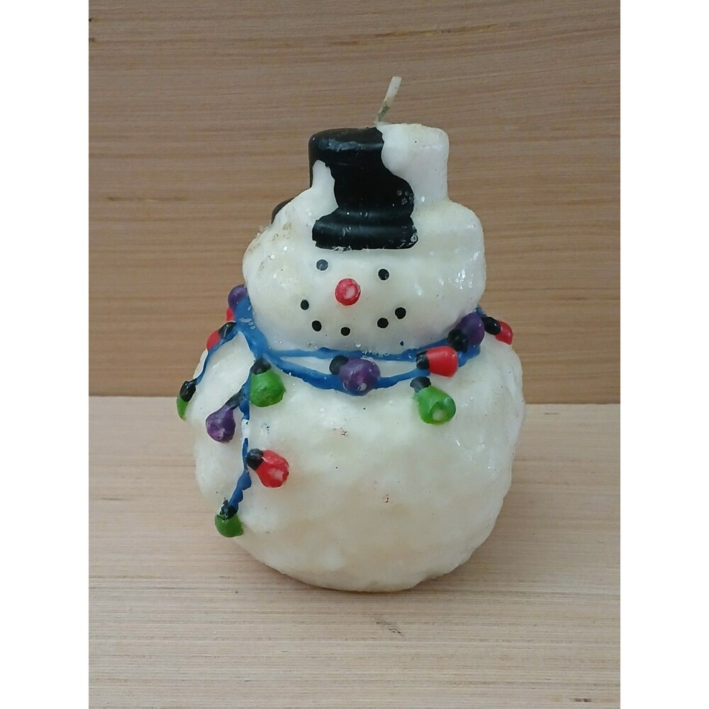 Christmas Snowman Candle Holiday Decoration